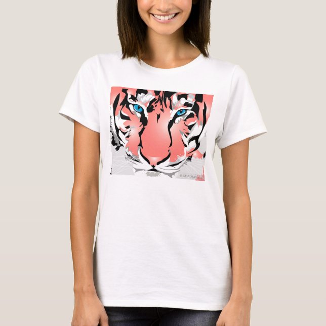 Camiseta T-SHIRT PARA MUJERES - TIGRE DE PAZ blanco/ (Anverso)