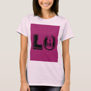 CAMISETA T-SHIRT PINK LOVE WOMEN MANDALA