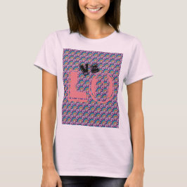 CAMISETA T-SHIRT PINK LOVE WOMEN MANDALA BLUE