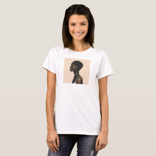Camiseta T-shirt pintura mujer de perfil