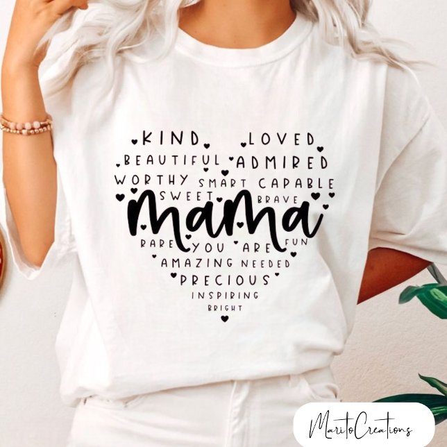 Camiseta t-shirt positive affirmations mother's day, mom's  (Subido por el creador)