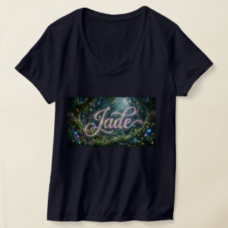 Camiseta T-shirt prénom Jade cosmic flowers