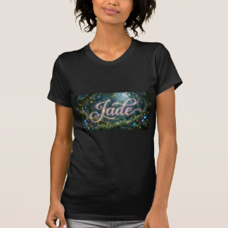 Camiseta T-shirt prénom Jade cosmic flowers