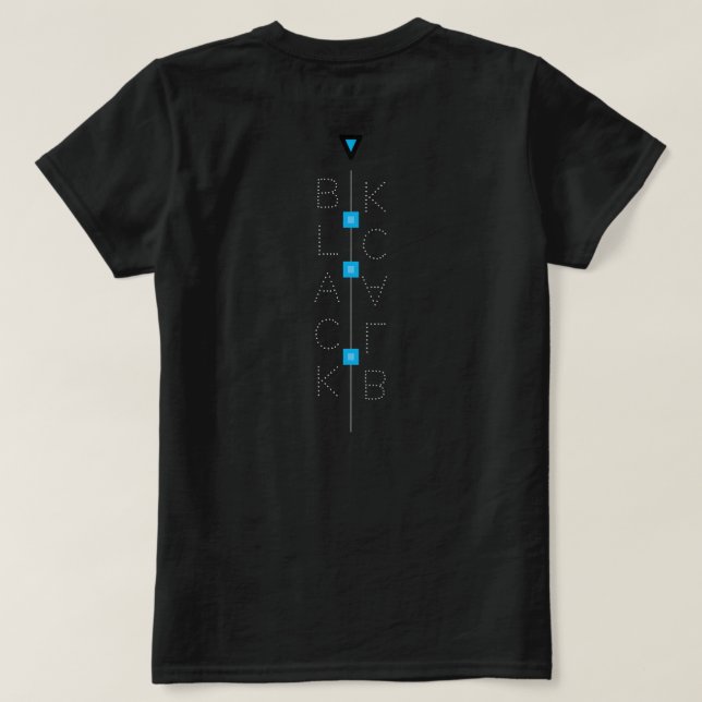 Camiseta T-Shirt punto negro azul (Reverso del diseño)