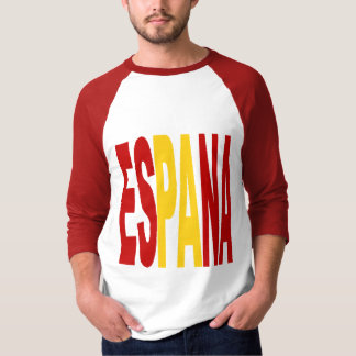 Camiseta T-shirt raglan blanc rouge homme ESPANA