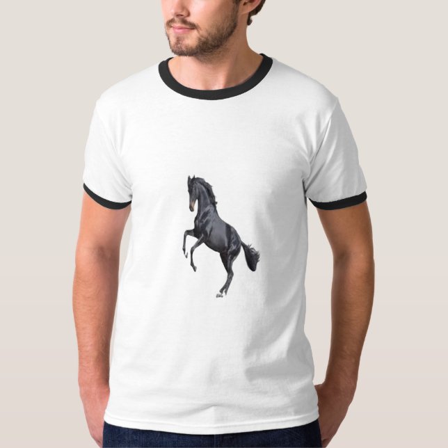 Camiseta T-shirt ras de cou blanc noir I  LIKE  RUNNING (Anverso)
