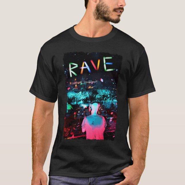 Camiseta T-shirt Rave psychedelic (Anverso)