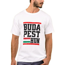 T-Shirt Retro-Style mit Koordinaten Budapest 
