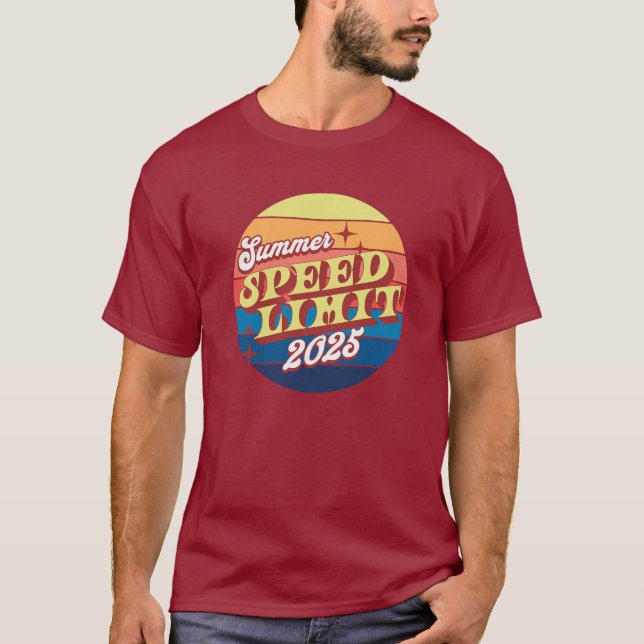 Camiseta T-Shirt Retro Sunset del Límite de Velocidad Veran (Anverso)