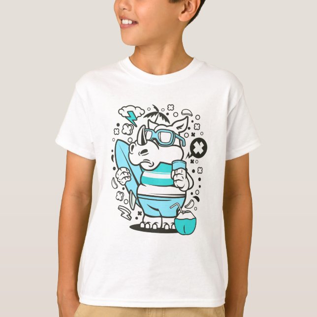 Camiseta t-shirt rhino surf (Anverso)