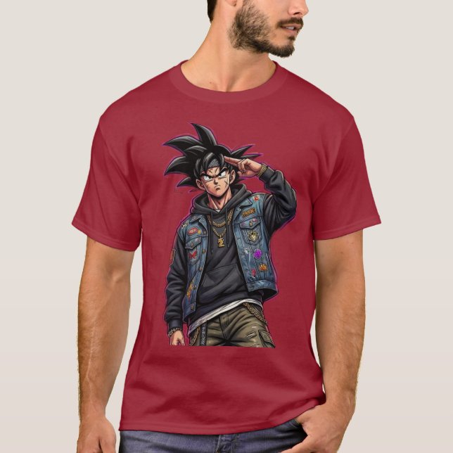Camiseta T-shirt rouge manga (Anverso)