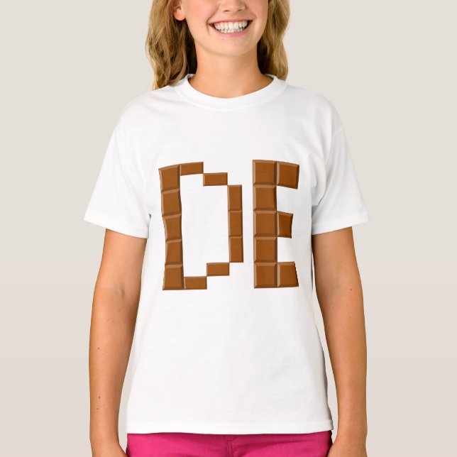 Camiseta T-shirt Ruffle para muchachas   de CHOCOLATE (Anverso)