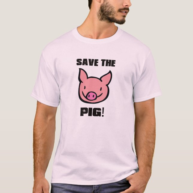 Camiseta T-shirt SAVE THE PIG (Anverso)