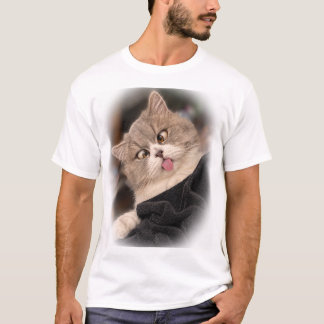 Camiseta T-Shirt schielende Katze
