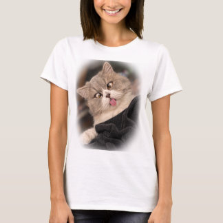 Camiseta T-Shirt schielende Katze