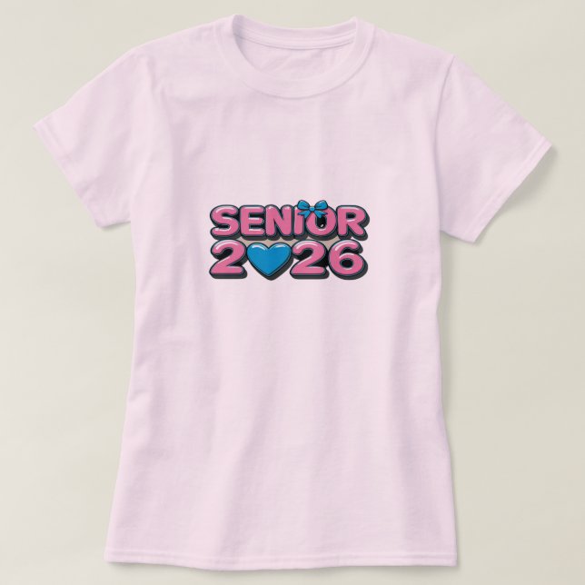 Camiseta T-Shirt Senior 2026 - Graduación de 2026 Tee (Diseño del anverso)