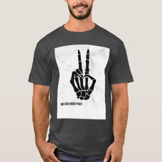 CAMISETA T-SHIRT SKELETON PAZ MANO