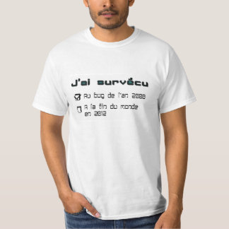 Camiseta T-shirt “sobreviví al final del mundo "