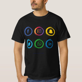 Camiseta T-shirt Social media icons