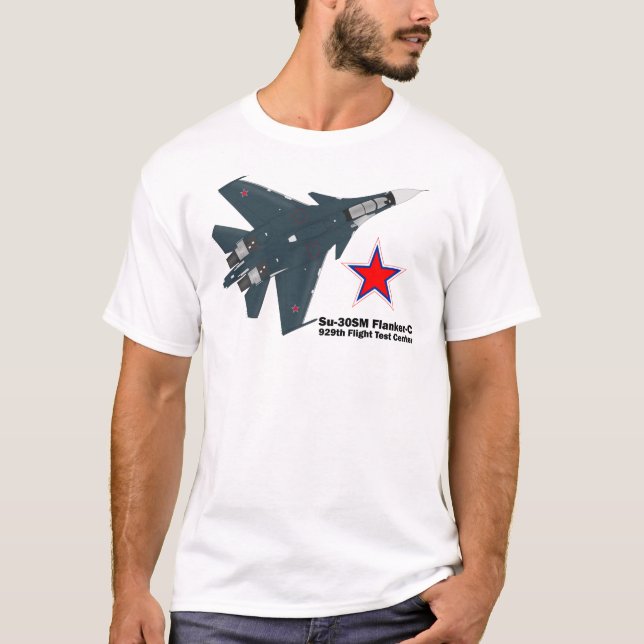 Camiseta T-shirt Sukhoi Su-30SM Flanker-C VKS (Anverso)
