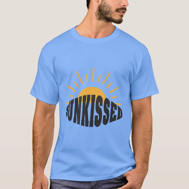 Camiseta T-Shirt Sunkissed Sea Beach Sunset Retro (Anverso)