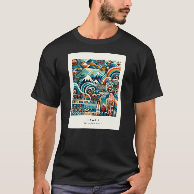 Camiseta T-shirt surf HawaÏ (Anverso)