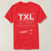 T-Shirt Tegel Airport TXL de Berlín