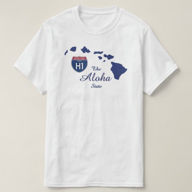 Camiseta T-shirt - The Aloha State (Diseño del anverso)