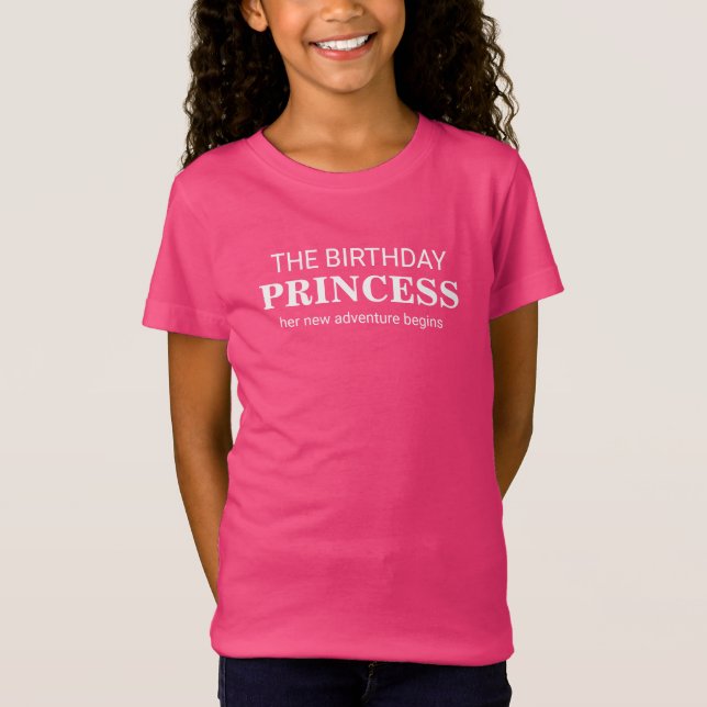 Camiseta T-Shirt : The Birthday PRINCESS (pink) (Anverso)