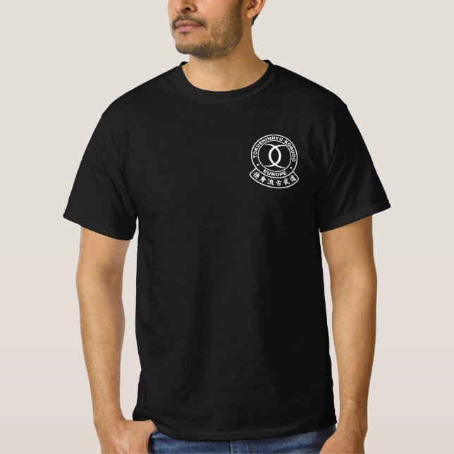 Camiseta T - Shirt Tokushinryu, Kobudo, Europa, Schwarz (Anverso)