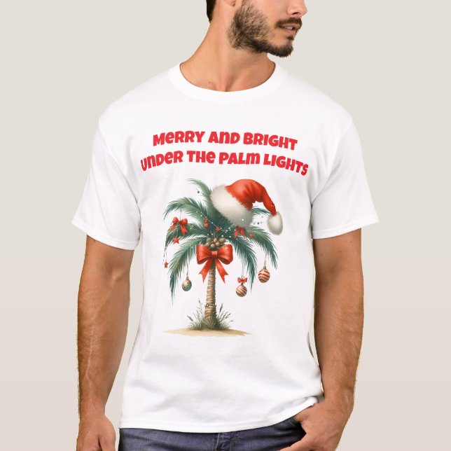Camiseta T-Shirt-Tropical Christmas Family T Shirt (Anverso)