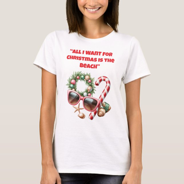 Camiseta T-Shirt-Tropical Christmas Family T Shirt (Anverso)
