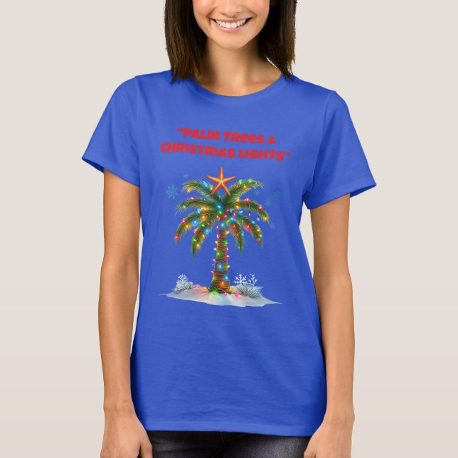 Camiseta T-Shirt-Tropical Christmas Family T Shirts (Anverso)