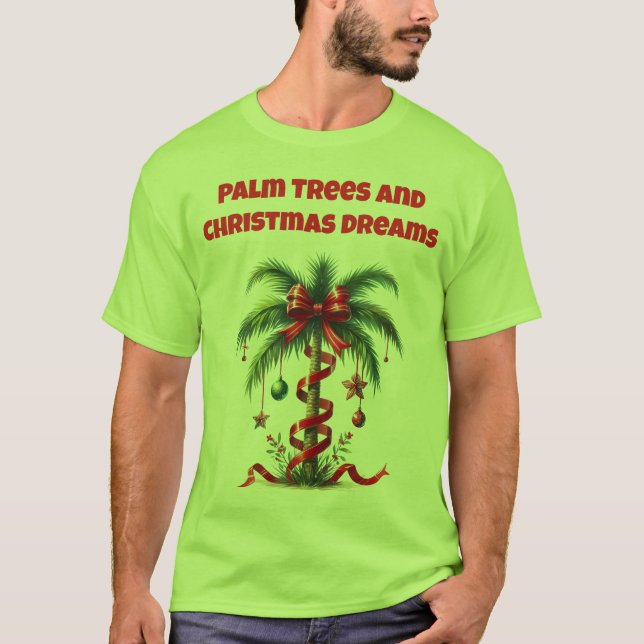 Camiseta T-Shirt-Tropical Christmas Family T-Shirts (Anverso)