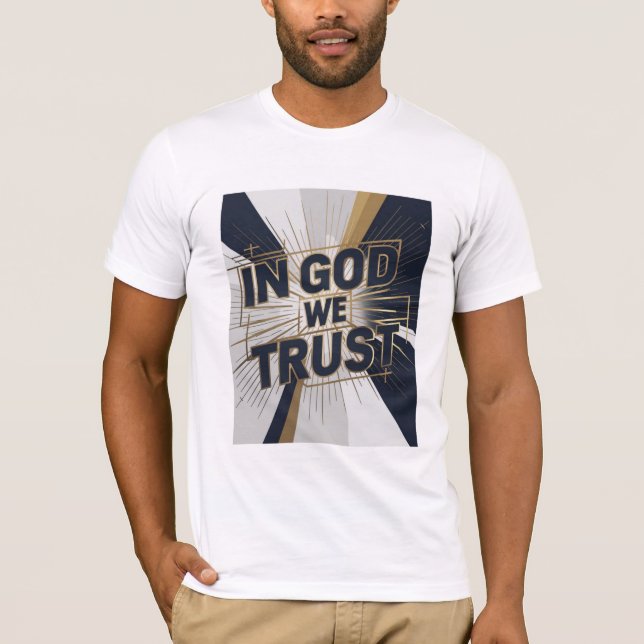 Camiseta T-shirt Unisexe - « IN GOD WE TRUST »  (Anverso)