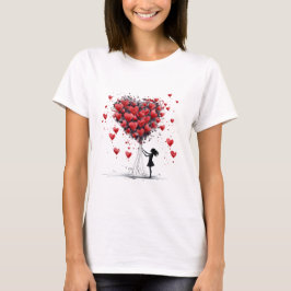 Camiseta T-shirt Valentines Day Hearts