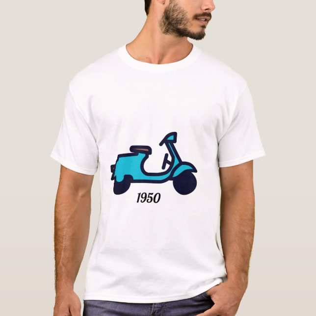 Camiseta T-shirt vintage vespa camiceta 1950 (Anverso)