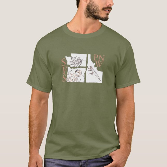 Camiseta T-Shirt washington E oregon P idaho T (Anverso)