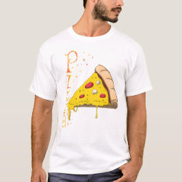 Camiseta T-shirt with artistic print of Specter Pizza. 