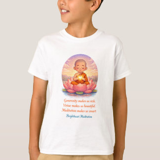 Camiseta T shirt with child monk