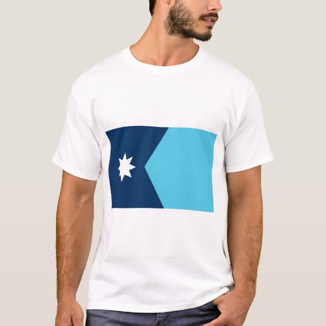 Camiseta T Shirt with Flag of Minnesota, USA (Anverso)