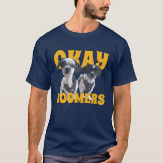 Camiseta T-SHIRT with two Boomers (little dogs) and text