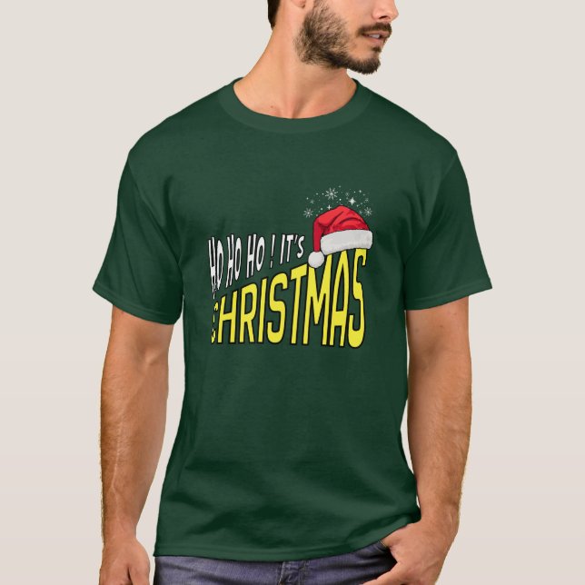 Camiseta T-Shirt : Yay! It's Christmas (green) (Anverso)