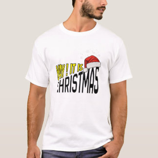 Camiseta T-Shirt : Yay! It's Christmas (white)
