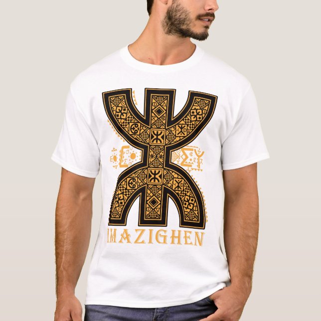 CAMISETA T-SHIRT Z AMAZIGH MON BEAU MOTIF DE LA CULTURE BER (Anverso)