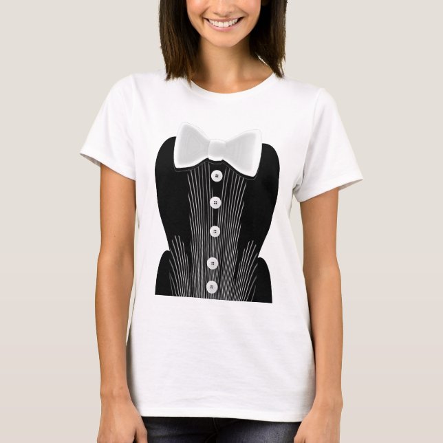 Camiseta T-shirts Bonito Corbatín Formal (Anverso)