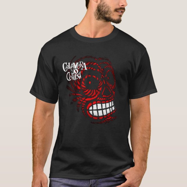 Camiseta T-shirts with skull drawings for Halloween (Anverso)