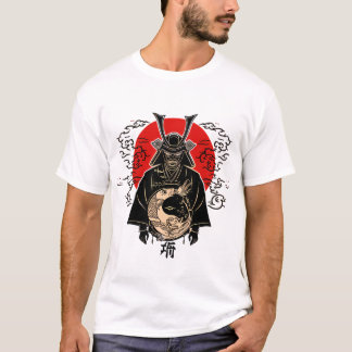 Camiseta T-ShirtSamurai and Rising Sun – Japanese Art Illus