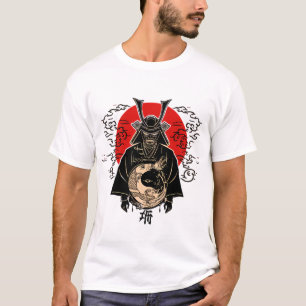 Camiseta T-ShirtSamurái y Sol Naciente – Ilustración de Art