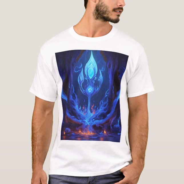 Camiseta T-ShirtTitle: "Llama eterna del Arcano" . (Anverso)